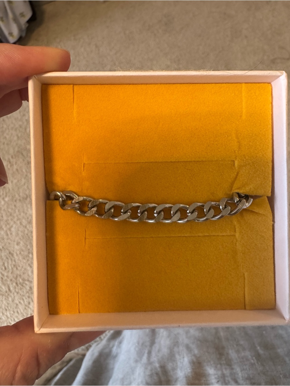 Maison Miru-  Silver Chain Bracelet - Polished Stainless Steel